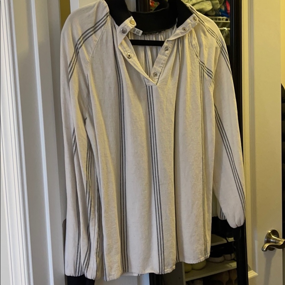 Zara striped long sleeve shirt